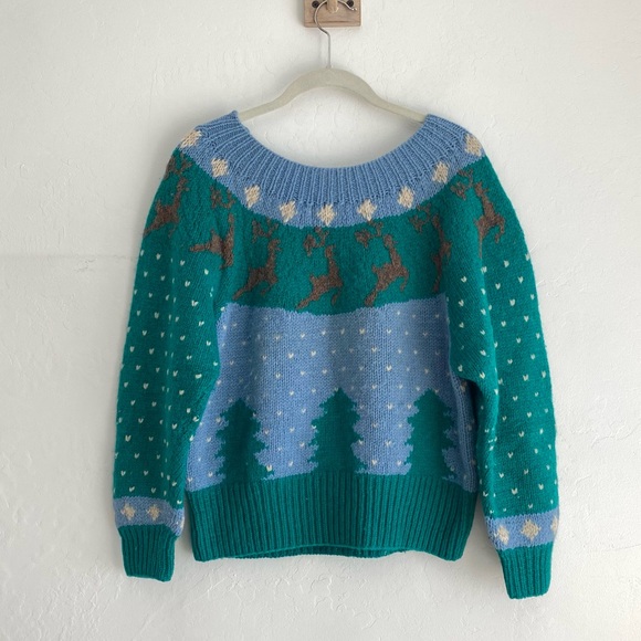 90s Eagles Eye handknit wool sweater - Picture 3 of 11